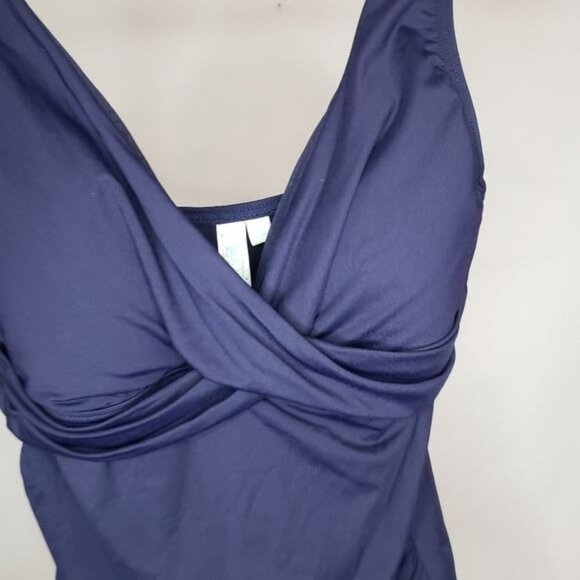 NWOT‎ Sea Level Cross Front Multifit Tankini Top Size 8 - Picture 6 of 10